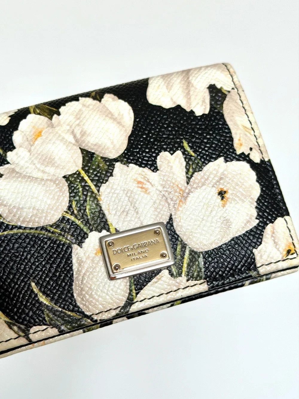 Dolce & Gabbana Tulip Print Compact Wallet